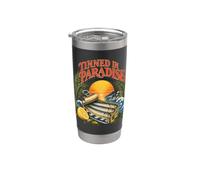 Amoureux des Sardines en Paradis Design Tropical Gobelet isotherme en acier inoxydable double paroi