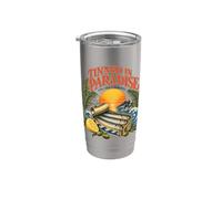 Amoureux des Sardines en Paradis Design Tropical Gobelet isotherme en acier inoxydable double paroi