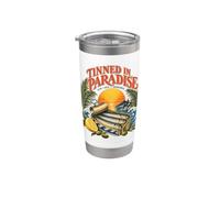 Amoureux des Sardines en Paradis Design Tropical Gobelet isotherme en acier inoxydable double paroi