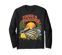 Amoureux des Sardines en Paradis Design Tropical Manche Longue