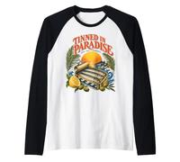 Amoureux des Sardines en Paradis Design Tropical Manche Raglan