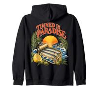 Amoureux des Sardines en Paradis Design Tropical Sweat à Capuche