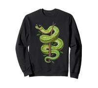 Amoureux Drôles De Python d'arbre Vert, Serpents, Reptiles Sweatshirt