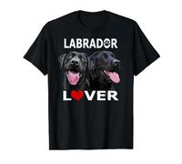 Amoureux d'un Labrador Noir, Amoureux d'un Chien de Laboratoire Noir, Heureux, Maman, Papa T-Shirt Graphique avec Valeur