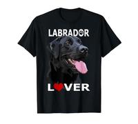 Amoureux d'un Labrador Noir, Amoureux d'un Chien de Laboratoire Noir, Heureux, Maman, Papa T-Shirt Graphique avec Valeur