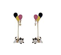 Amoureux Joie Boucles d'oreilles colorées Ballons Formes Boucles d'oreilles Étoile en forme de cœur Cadeaux pour les amis et les proches Boucles d'oreilles étoiles uniques