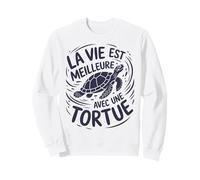 Amoureux Tortue Humour Phrase Vie Meilleure avec Une Tortue Sweatshirt