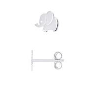 Amours, Bisous & Câlins - Boucles d'Oreilles Enfant ÉLÉPHANT - Système Poussettes - Argent 925 Millièmes Rhodié - 100% Anallergique - Convient pour Enfants de 2 à 12 ans - Bijou Enfant