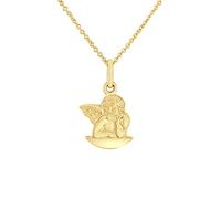 Amours, Bisous & Calins - Pendentif MON PETIT ANGE - Or Jaune - 100% Anallergique - pour Enfants de 2 à 12 ans - Bijou Enfant