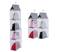Amovible 6 Compartiment Organiseur Pochette à Suspendre Organiseur de Sac à Main Sac Collection de Stockage l'Armoire Système organiseurs pour Salon Chambre à Coucher l'utilisation Gris