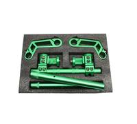 Amovible De Moto 7/8" 22 Mm Système De Guidon De Direction Réglable CNC Pour Motocross Et Scooter Tube De Guidon(Green)