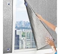 Amovible Film Fenetre Anti Regard,Film Réfléchissant Serre,Film Aluminisé de 7 Mm d'Épaisseur,99% Anti-Uv Anti Chaleur Anti-Regard Contrôle de la Température,pour Salle de Bain (50x140cm/20"x55")