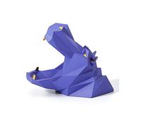 Amoy-Art Boite Biscuits Boite de Cookies Boîte à Bonbons Hippopotame Arts Statue Animal Figurine Sculpture Moderne Décor Cadeau Résine Violet 20cm