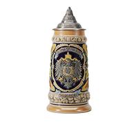 Amoy-Art Choppe de Biere Allemande Beer Stein Mug Aigle Oktoberfest Viking Tankard pour Anniversaire Cadeau Homme Père Mari 0.6 Liter