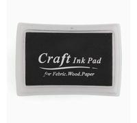 AMOYER 1pc Encre Noire Pad Inkpad Rubber Stamp Finger Print Craft Non Toxique Safe Tout Art en Caoutchouc Craft Timbres