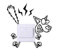 AMOYER 1pc Stickers muraux Interrupteur Décor Poster Art Mural Stickers Salon Maison PVC Papier Peint Living Room