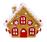 AMOYER Broche de Noël Broche Acrylique de Maison de Biscuit de Sucrerie Broches Mignonnes de Chalet de Neige de Mode Cadeaux de Bijoux de Noël et du Nouvel an pour Femmes