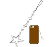 AMOYER Pendentif Perle Étoile Charme de téléphone Joli Bracelet en chaîne pour téléphone Portable. Sac à Dos Porte-clés Tablette Pendentif décoration Cadeau pour Les Femmes Filles