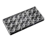 AMOYER Plastique Transparent Cuisson pâtisserie Outils en Forme de Coeur Moule de Chocolat en Polycarbonate Cuisine Ustensiles pour Cuisson Moule Bonbons Chocolat Moules 1pc