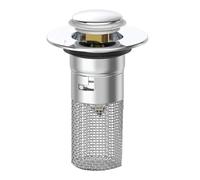 Amoyeric Bonde de lavabo de Salle de Bain avec Panier filtrant Amovible - Baignoire Anti-Obstruction