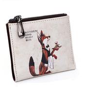 Amoyie Cuir Portefeuilles Femme, Portefeuille Court Fille, Porte-Monnaie, Bourse Petit, Renard Beige