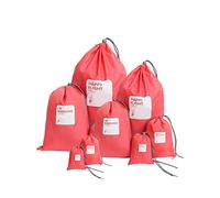 Amoyie Lot de 8 sacs à cordon imperméable, pochette organza pour voyage, Sacs de sport, trousse à toilette, cosmétique jouet, organiseurs de bagage petit, sac de cotonnade, sac à linge