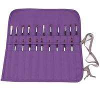 Amoyie Pliable Trousse pour Pinceaux Peinture, Toile Organiseurs pour pinceaux Acrylique, Aquarelle, Gouache et Huile, Violet