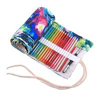Amoyie Trousse à Crayon Enroulable pour 72 Crayons de Couleur, Sacs organiseurs de Toile, Porte-Crayons Pochettes Rouleaux, enveloppe de Crayon, huiles 72 (Les Crayons ne sont Pas fournis)