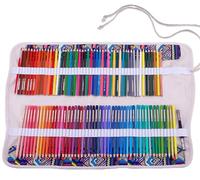 Amoyie Trousse Pliable Peut contenir 120 Crayons de Couleur, Porte-Crayons Sac avec1 Petit Sacs à Cordon Couteau pour Couteau, Gomme