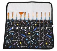 Amoyie Trousse pour Pinceaux de Peinture, Sacs Organiseurs en Tissu, Porte-brosses Pochettes Rouleaux, 22 poches