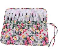 Amoyie Trousse pour Pinceaux de Peinture, Sacs Organiseurs en Tissu, Porte-brosses Pochettes Rouleaux, 22 poches