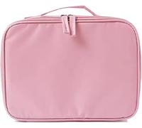 Amoyie Trousses de Toilette Imperméable avec Brosses à Dents couvertures, Sac à cosmétique, Sac Organisateur Voyage, Rose
