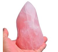 AMOYSTONE Pierres de cristal de quartz rose - Pierre d'énergie - Pierre de guérison chakra - Décoration d'intérieur - 0,3 à 0,5 kg
