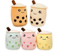Amozo Dessin animé Mignon Boba Lait thé Doux en Peluche poupée, géant Boba Bulle en Peluche en Peluche Tasse de thé Oreiller Cadeau Jouets (Pink,70cm)