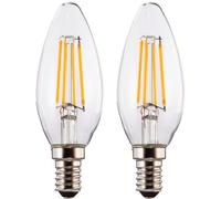 Amp. Fil. Led, E14, 470lm Rempl. 40w, Amp. Bgie, Blc Chd, Trans., 2p.