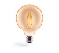 Amp. fil. LED, E27, 650lm 8W, vintage Globe 125, inten. régl., blc chd