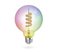 Hama Ampoule Connectée WIFI G95, Ampoule Vintage Globe Filament ST64 Spiral, 2700-6500K, Ampoule Smart Intelligente, Matter, Ampoule Alexa/Google Home, 4.9W, 470lm, Dimmable, cde voc+appl
