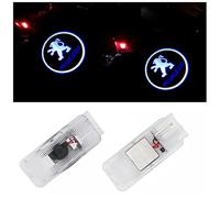 AMPACO 2 pcs Car Projecteur de Logo, pour Peugeot 1007 2004-2009 LED Voiture Interieur Accessoires Lumière de Bienvenue de Porte de Voiture