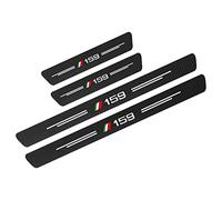 AMPACO 4pcs Carbone Fibre Car Door Sill Stickers, pour Alfa Romeo 159 Protection Seuil Porte de Voiture