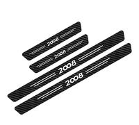 AMPACO 4pcs Carbone Fibre Car Door Sill Stickers, pour Peugeot 2008 Protection Seuil Porte de Voiture