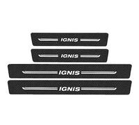 AMPACO 4pcs Carbone Fibre Car Door Sill Stickers, pour Suzuki Ignis Protection Seuil Porte de Voiture