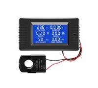 Ampérage de tension CA - Panneau de puissance - Affichage numérique LCD - Ampèremètre - Voltmètre - Multimètre avec transformateur de courant split core CT AC 80-260 V 100 A (AC 100 A mètre