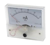 Ampèremètre à aiguille CC 85C1-MA, mesureur de courant 1 mA, 20 mA, 30 mA, 50 mA, 100 mA, 200 mA, 300 mA, 500 mA, analogique, format 64 x 56 mm, 1 pièce(100mA)