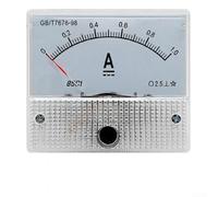 Ampèremètre analogique, 85C1 0-1 A DC à montage sur panneau avec boîtier ABS ignifuge, classe de précision 2,5, 64 × 56 mm