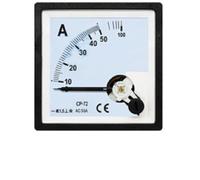 Ampèremètre analogique AC CP-72 72 mm avec plage de 5 mA-50 A et support de transformateur externe pour mesure de courant industriel, type pointeur (AC 20 A)