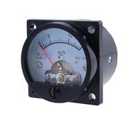 Ampèremètre analogique Ampèremètre analogique rond noir de classe SO-45, précision 2,5 V CC 0-100 mA(2MA)