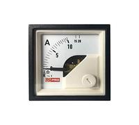 Ampèremètre analogique de panneau V c.a., 48mm x 48mm, Echelle 20 (Input) A, -10°C à +65°C, 1% Ferromagnétique