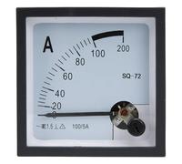 Ampèremètre CA de type inducteur mutuel SQ-72 50/5A 100/5A 150/5A 200/5A 300/5A 400/5A 72 * 72 mm Pointeur Ampèremètre analogique 72x72 mm CZ-72 1 pièces(100A)