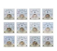Ampèremètre CC 91C4, type à aiguille, 30 mA, 50 mA, 500 mA, 1 A, 2 A, 3 A, 5 A, 10 A, 20 A, 45 x 45 mm, 1 pièce(0-3A)