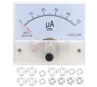 Ampèremètre DC 0-50UA, Pointeur Analogique, Compact 63x56x58mm - Mesure Précise ±2,5%, Installation Facile, Usage Électrique Industriel